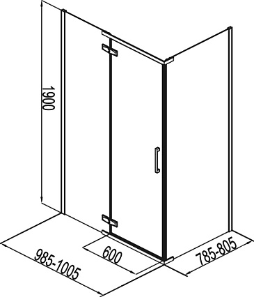 Душевой уголок Aquanet Logic AE32-S-100x80U-CT 100x80