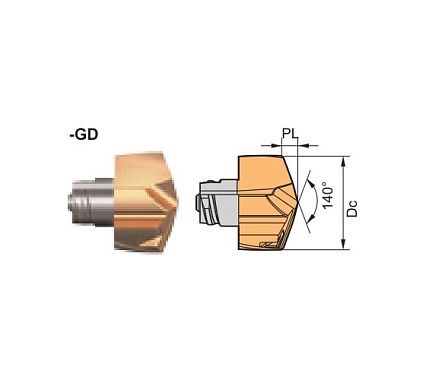 Головка твердосплавная для сверла Ø24.5 мм ZCC-CT EDC2450-120-GD