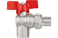 Шаровой Кран DOUBLE-LIN латунный бабочка, со сгоном (американка) Угловой НР/ВР 3/4&quot; LL1516 (3/4&quot;)