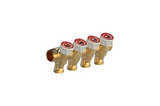 Коллектор Giacomini латунь, 3/4 ВР/НР., на 2 выхода 1/2 НР R585C R585CY062 040-0228