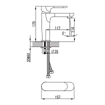 Смеситель для раковины Iddis Eclipt ECLSB00i01