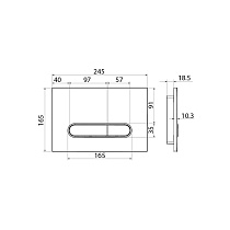 Кнопка смыва Iddis Unifix UNI71MBi77 матовый черный/хром