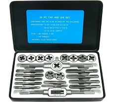 Набор метчиков и плашек Forsage 24 предметов в метал. кейсе 8677 F-M024-2