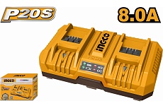 Двойное зарядное устройство Ingco 2x20 B, 4A+4А, INDUSTRIAL FCLI2082
