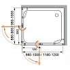 Душевой уголок Cezares ELENA-W-AH-2-120/90-C-Cr 120x90 прозрачный, прямоугольный