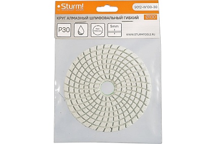 Круги шлифовальные гибкие Sturm ! 9012-W100-30