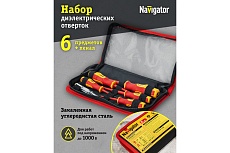Набор диэлектрических отверток Navigator nht-оtd03-h6 6 шт. 93430