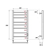 Полотенцесушитель электрический Point PN10848 П8 40x80 диммер справа, хром