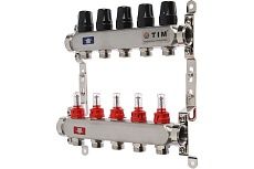 Коллекторная группа TIM с расходомерами из нержавеющей стали на 5 выходов 1x3/4 772773