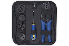 Набор инструментов Cabeus инструмент обжимной для кабельных наконечников, отвертка, сменные насадки 5 шт. HT-TK-04