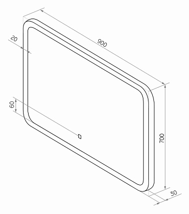 Зеркало Континент Demure Led 90x70 см с подсветкой ЗЛП502