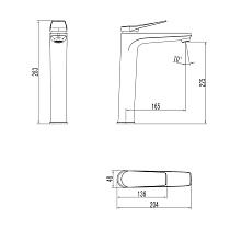 Смеситель для раковины Lemark Bronx LM3709GM графит