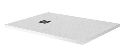 Поддон для душа BelBagno TRAY-MR-UNO-AH-140/80-35-W-NO 140x80 белый, накладка черный
