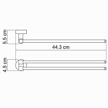 Полотенцедержатель WasserKRAFT Donau K-9431 двойной