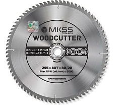 Диск пильный по дереву MKSS Toolbox Woodcutter WC2550 255x80Тх30/20 мм WC25508030