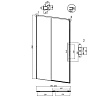 Душевая дверь Grossman Galaxy 120x195 тонированное, черный матовый 100.K33.01.120.21.10