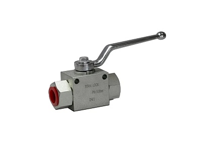 Гидравлический шаровой кран TITAN LOCK 1/2", типа ВР-ВР, с креп. отв., сталь TLHYDV1/2F