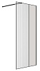 Душевая перегородка Niagara Nova NG-481-90FBLACK 90x200 рифленая/тонированная, профиль черный матовый
