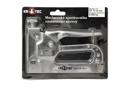 Регулируемый механический степлер KROTEC тип 53, 4-14 мм, металлический 4301008