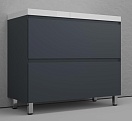 Тумба с раковиной Style Line Манхэттен 100 см напольная, графит
