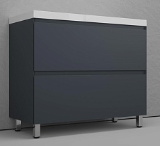 Тумба с раковиной Style Line Манхэттен 100 см напольная, графит