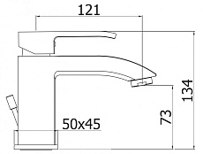 Смеситель для раковины Cezares LIVELLO-LSM1-01-W0