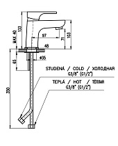 Смеситель для раковины Rav Slezak Yukon YU126.5