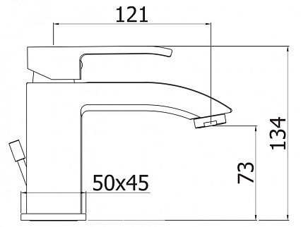 Смеситель для раковины Cezares LIVELLO-LSM1-01-W0