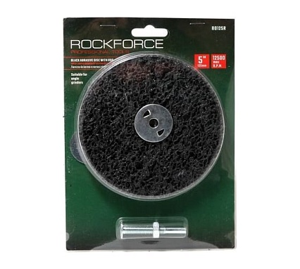 Абразивный обдирочный диск 125мм для дрели, в блистере Rockforce RF-BD125R(29645)