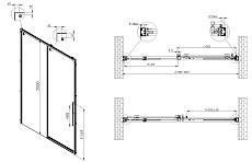 Душевая дверь Vincea Ultima VDS-7UL100CL 100x200 хром, прозрачная