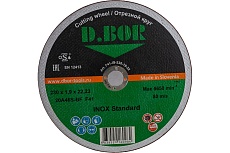 Отрезной диск по нержавеющей стали INOX Standard 20A46S-BF (230х22.2 мм) D.BOR F41-IS-230-19-22
