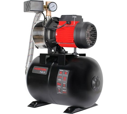 Насосная станция Verton AQUA PS1400S/24 (1400Вт, 66л/мин, 24л, гл. 9м, h 56м, вых. 1/32, 3 бар) 01.13297.22781