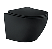 Подвесной унитаз SET Aquatek Европа MB-049 4в1, кнопка черный матовый