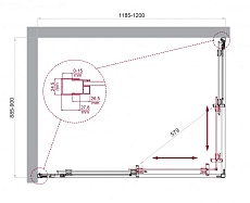Душевой уголок BelBagno LUCE-AH-2-120/90-C-Cr 120x90 прозрачный, хром