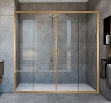 Душевая дверь Vincea Garda VDS-1G2170CLG 170x190 брашированное золото, прозрачное