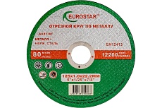 Круг отрезной по металлу 125x1.0x22.23 мм EUROSTAR 4603763290068