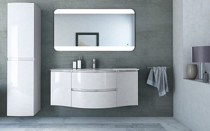 Мебель для ванной Cezares Vague 138 см Bianco lucido