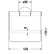 Держатель туалетной бумаги Duravit Starck T 0099404600 черный матовый