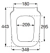 Крышка-сиденье для унитаза Villeroy&Boch Joyce 9M62S101 с микролифтом