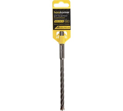 Бур SDS+ 8х160 мм Hanskonner H9019-C08-160