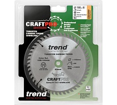 Пильный диск 160 мм, 48 зубьев, в комплекте 10 штук (тонкий пропил) Trend CSB/16048A/10