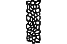 Дизайн-радиатор Primoclima Geom 1800 RAL9005 матовый