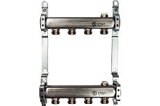 Коллектор из нержавеющей стали для радиаторной разводки STOUT 4 выхода SMS 0923 000004