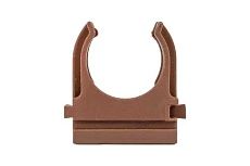 Крепеж-клипса для труб Урал ПАК под темное дерево, d16 мм, 10 шт. АТ-90116-010