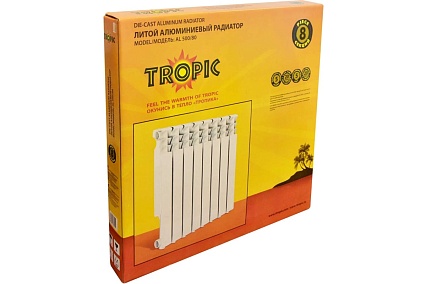 Радиатор Tropic 500x80, алюминиевый, 8 секций 7601.035