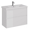 Мебель для ванной Lemark Combi 100 см белый глянец