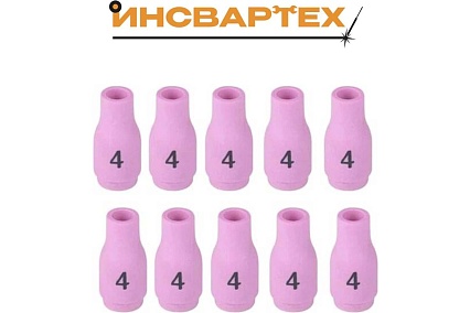 Сопло керамическое TIG Инсвартех 9-20-25 13N №4, 10 шт IST0133