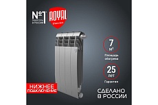 Радиатор Royal Thermo BiLiner 500 /Silver Satin VR - 4 секции НС-1196689