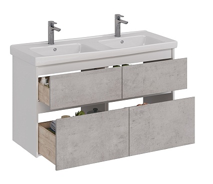 Мебель для ванной Lemark Combi 125 см бетон