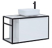 Мебель для ванной Aquanet Nova Lite Loft 90 см со столешницей, чаша справа, белый